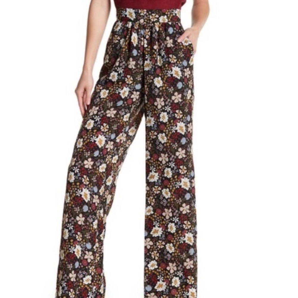 BCBGeneration Floral Wide Leg Pants